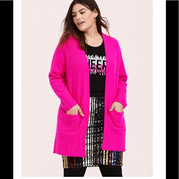 torrid Sweaters - Torrid Neon Pink Cardigan